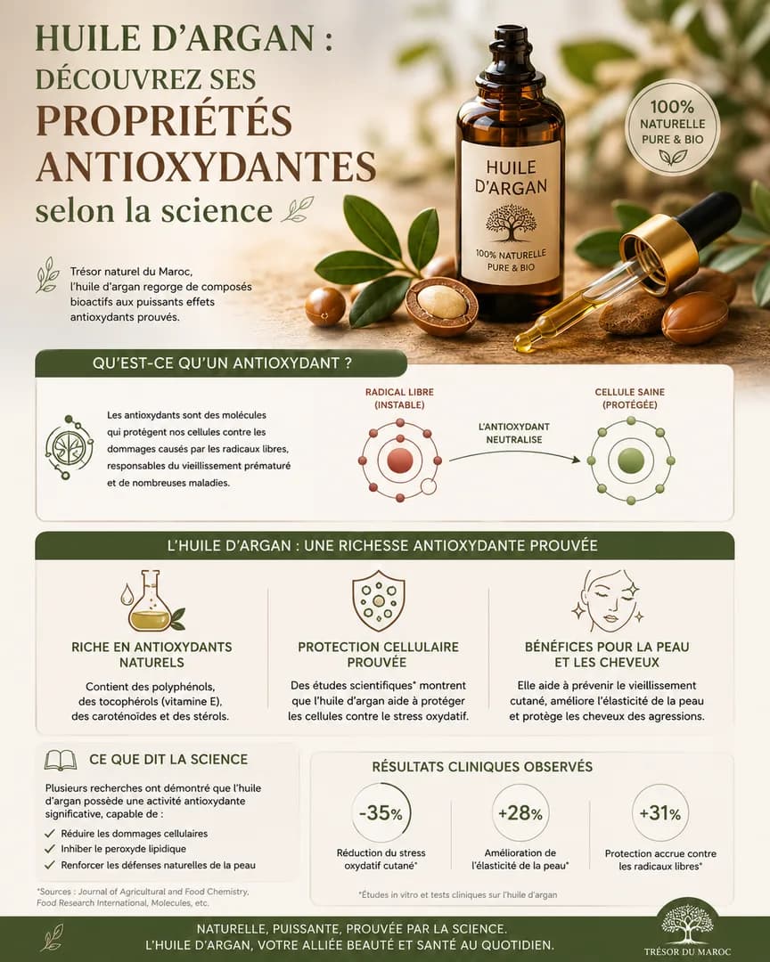 Huile d'argan : Découvrez ses propriétés antioxydantes selon la science