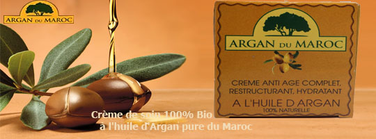 Crème anti âge « Argan du Maroc » à l’huile d’Argan